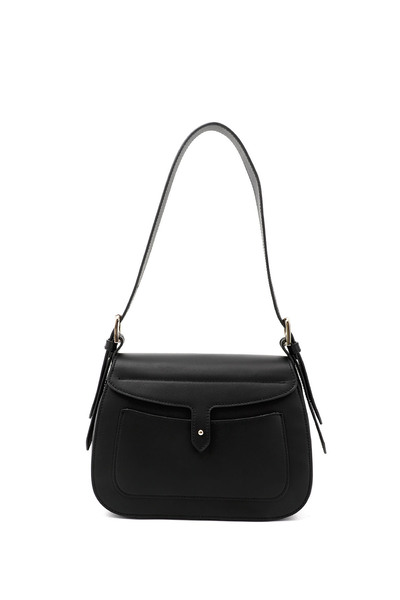 GÖNDERİ(R) Women/Girls Black Genuine Leather Hand and Shoulder Bag