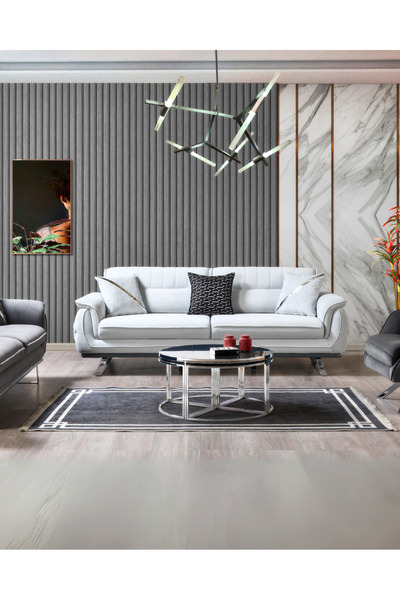 Velura Home Florya Üçlü Kanepe - Gri