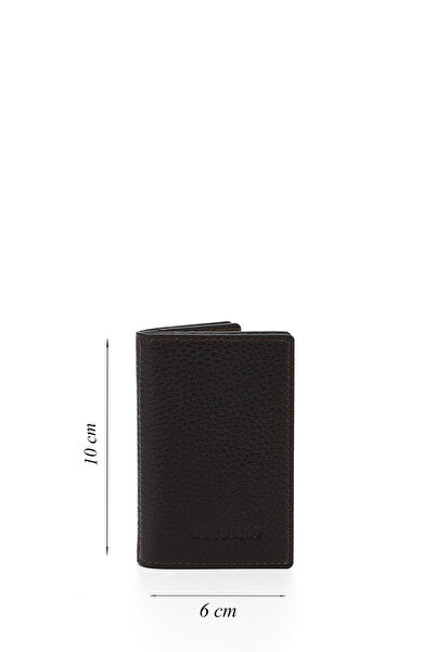 GÖNDERİ(R) Коричневий шкіряний унісекс-гаманець 06205