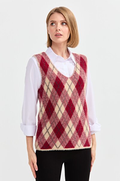 Desen Triko Жіночий светр з візерунком баклава 36