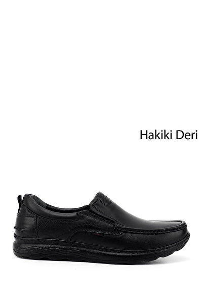 GÖNDERİ(R) Men's Black Genuine Leather Comfort Shoes