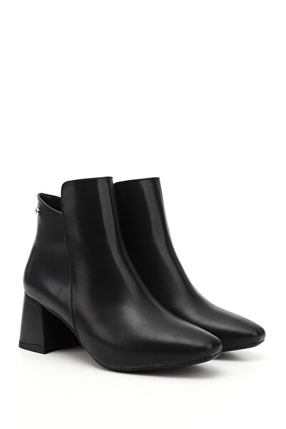 GÖNDERİ(R) Dámské/dívčí černé kozačky na silném podpatku na zip