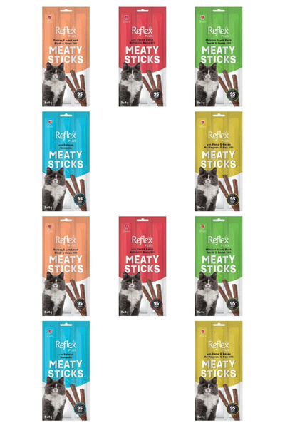 Reflex Meaty Sticks Kedi Ödül Çubuğu 3x5 gr 10 Paket