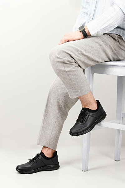 GÖNDERİ(R) Чоловічі темно-сині кросівки з натуральної шкіри зі шнурками