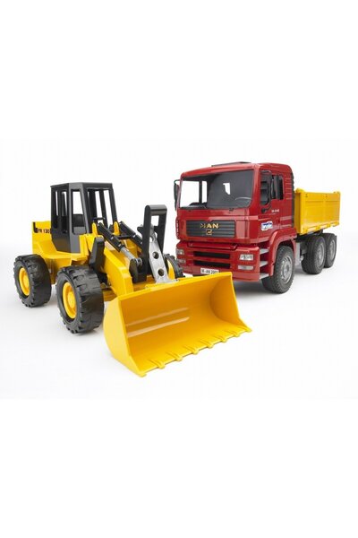 Bruder Camion basculabil MAN TGA si buldozer FR130 - Bruder 02752