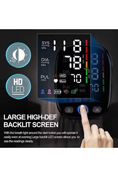 Choice جهاز قياس ضغط الدم الأوتوماتيكي من Kingclinic - شاشة LED للاستخدام المنزلي