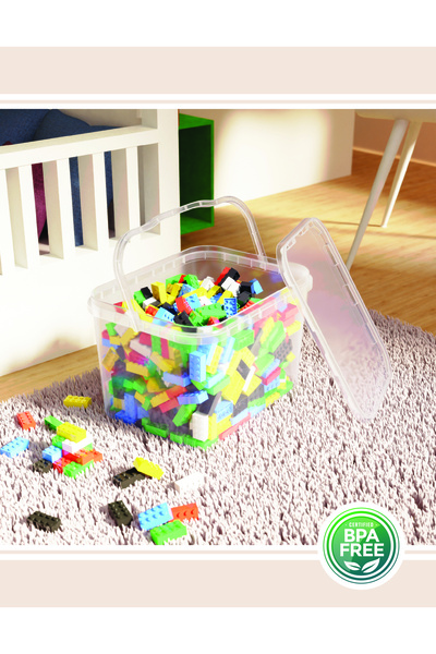 Packio 20 Liter 4-Piece Toy Organizing and Storage Box - Colorful Multi-Purpose Stackable Organizer