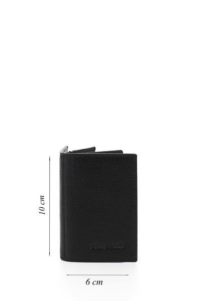 GÖNDERİ(R) Чорний шкіряний унісекс-гаманець 06205