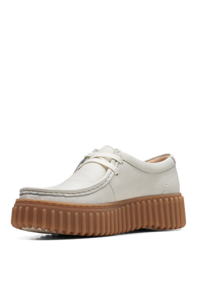 CLARKS Beyaz Kadın Deri Düz Ayakkabı 26172085