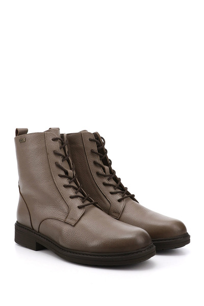 GÖNDERİ(R) Kadın / Kız Vizon Floter Fermuarlı Kauçuk Taban Hakiki Deri Postal Bot