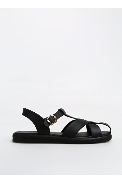 Fabrika Siyah Kadın Sandalet CHIRAN