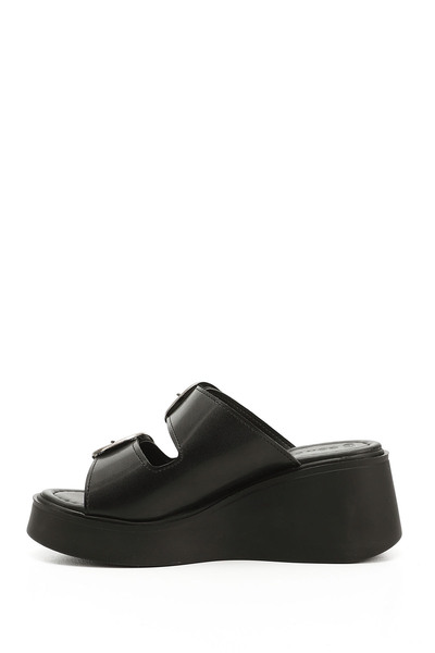 GÖNDERİ(R) Γυναικείες / Κορίτσια Μαύρες Παντόφλες με Πόρπη με τακούνι