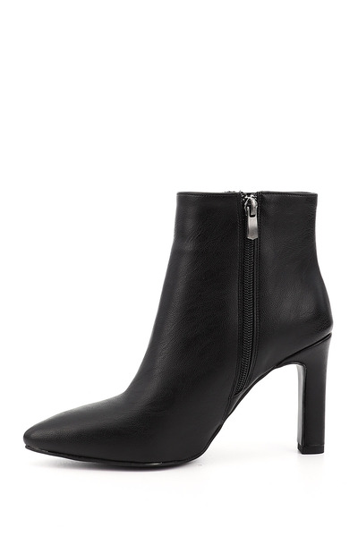 GÖNDERİ(R) Kadın / Kız Siyah Fermuarlı Sivri Burun İnce Topuklu Bot