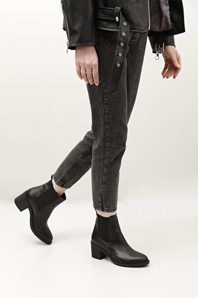 GÖNDERİ(R) Kadın / Kız Siyah Kalın Topuklu Chelsea Bot