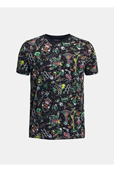Under Armour Desenli Gri Erkek Çocuk T-Shirt 1383597-011-UA ALIEN ALL SPORTS SS
