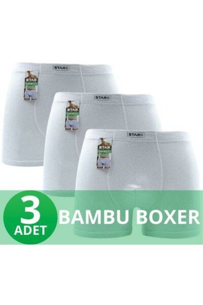 3 LÜ ERKEK ORGANİK BAMBU PAMUKLU KEMER BOXER