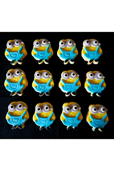 Mimosa Bakery Minion Karakter Seker Hamurlu Butik Kurabiye-20 Adet