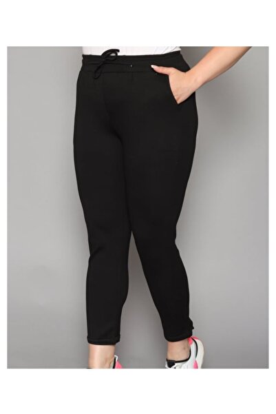 Double.Tt Plus Size Women's - Full Lycra, Lace-Up Super Comfortable Double Leg Ankle-Length High-End Pants
