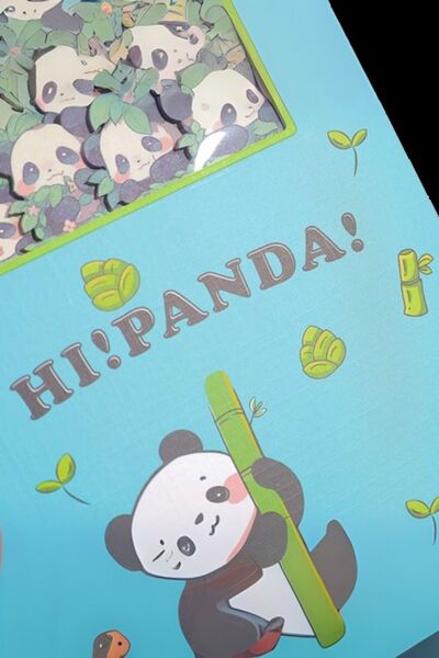Ecrou Cute Panda Themed 3D Stereo Layered Carved Page Notebook 20.8 X 14 cm 120 Sheets