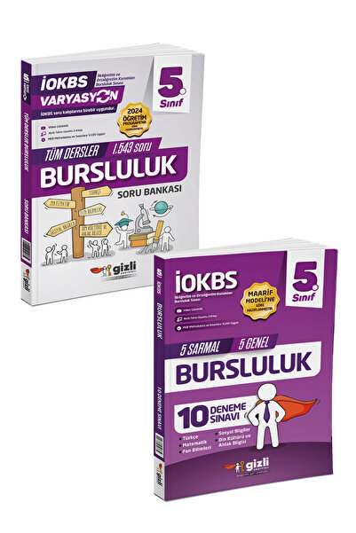 Gizli Yayınları 5. Sınıf Tüm Dersler Bursluluk Soru Bankası-Deneme Seti Banka...