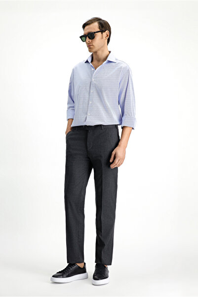 Kiğılı Slim Fit Dar Kesim Yünlü Klasik Kumaş Pantolon