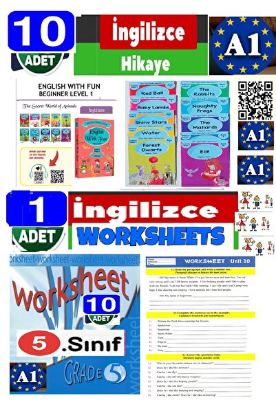 Language Publishers Reading 10 English Stories, Level 5. Class - Stage -1. Q.R. Coded + 1 Workbook Practice Book