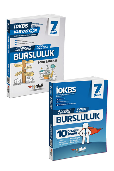 Gizli Yayınları 7. Sınıf Tüm Dersler Bursluluk Soru Bankası-Deneme Seti Banka...