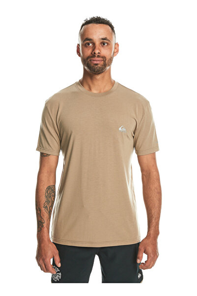 Quiksilver Καφέ ανδρικό μπλουζάκι με στάνταρ εφαρμογή στάμπας EQYKT04311_COASTAL RUN SS