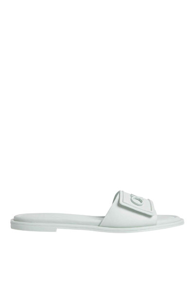 Calvin Klein Flat Slide Metal Logo Slippers
