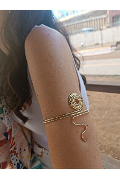 Blotch مشبك ذهبي دائري الشكل من نوع هيلين هيلينستيك بازو قابل للتعديل
