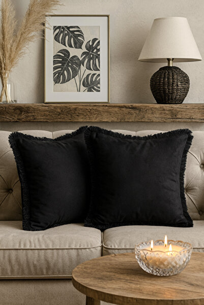 Vannes Home Fringed 45X45 2-Piece Throw Pillow Cover (2 Pieces)