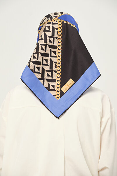 Madame Polo Τυπωμένο Φουλάρι Twil Πολύχρωμο Αντιολισθητικό 90x90 εκ