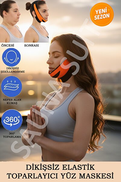 SAUNA SUIT Gıdı Çene Bandı Unisex Yüz Korsesi Çene Boyun Horlama Önleyici Gıd...