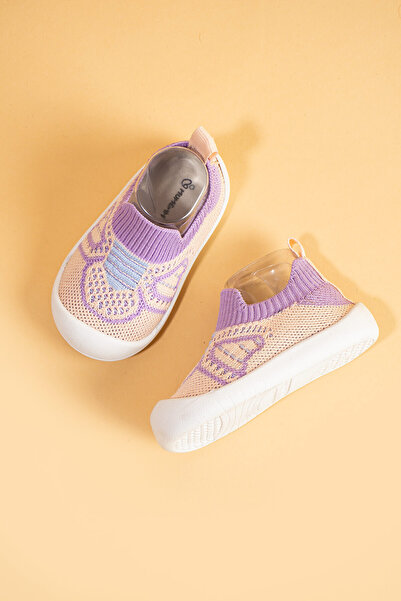 Mumenim Docol Kız Çocuk Bebek Esnek, Rahat Ortopedik Taban Pembe Mor Günlük Ilk Adım Spor Ayakkabı Sneaker