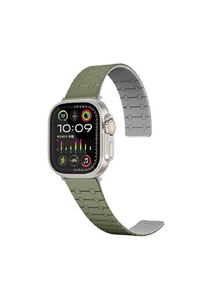 AktarMobile Apple Watch Ultra / Ultra 2 49 mm Magnetik Silikon Kordon Mıknatı...