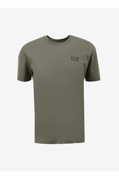 EA7 Bisiklet Yaka Haki Erkek T-Shirt 8NPT18PJ02Z