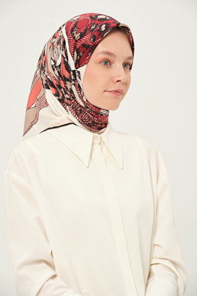 Madame Polo Printed Rayon Scarf Multicolor Wrinkle-Free Patterned