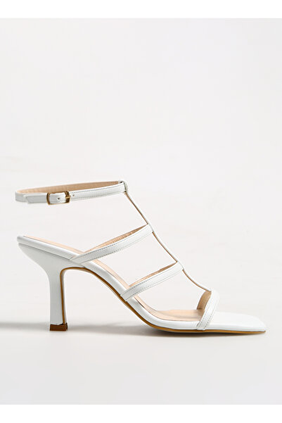 Fabrika Beyaz Kadın Topuklu Ayakkabı NELA