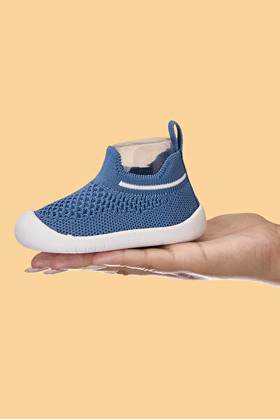 Mumenim Laaleys Navy Blue Orthopedic Flexible Sole Children Baby First Step Sports Shoes and Sneakers