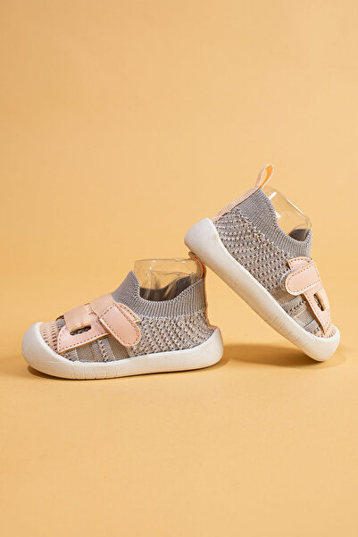 Mumenim Wisil Girls & Baby Velcro, Flexible, Soft Orthopedic Sole Pink First Step and Sports Shoes