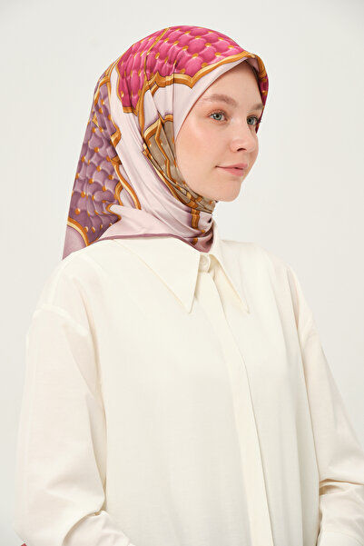 Madame Polo Eșarfă din raion Trend Multicolor, fără riduri, cu model 90x90 cm