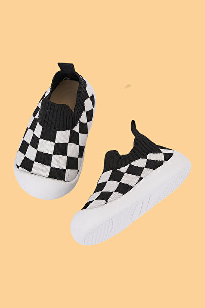 Mumenim Guula Fan Baby Kids Black White Flexible, Non-Slip Orthopedic Sole First Step Sports Shoes Sneaker
