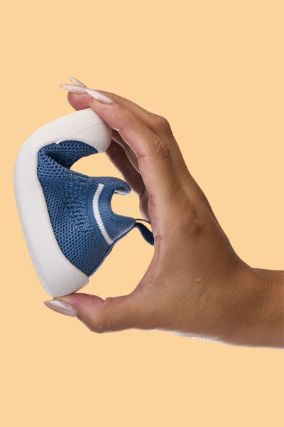 Mumenim Laaleys Navy Blue Orthopedic Flexible Sole Children Baby First Step Sports Shoes and Sneakers