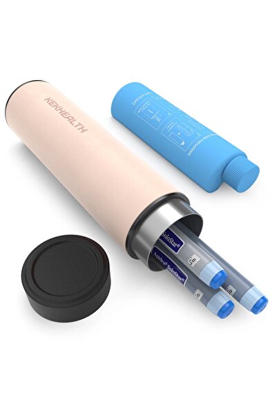 DISONCARE Termos portabil pentru insulină, capacitate 2-3 stilouri, KEKHEALTH ODYSSEY COMPACT, roz cuarț