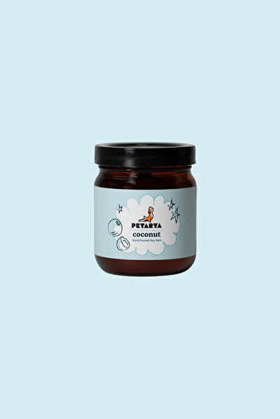 Coconut Scented Decorative Scented Candle (Soy Wax) Amber Bottle Bamboo Wick