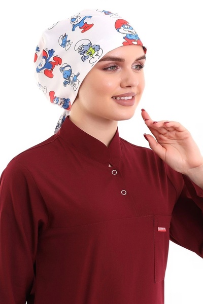 Bilenn Tekstil Hijab Bonnet - 11007 Smurfs