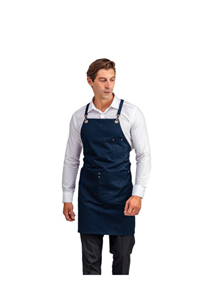 Bilenn Tekstil Ποδιά Barista με διπλή τσέπη σε μπλε ναυτικό χρώμα