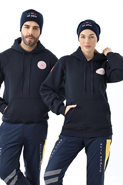 Bilenn Tekstil Hanorac unisex cu glugă Paramedic - bleumarin