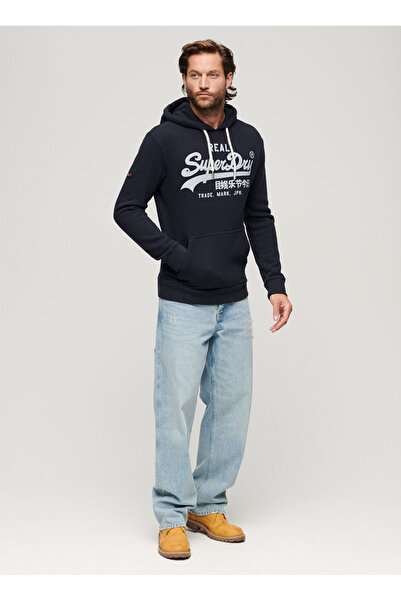 SUPERDRY Kapüşon Yaka Lacivert Erkek Sweatshırt M2012093A98T_VINTAGE VL HOOD