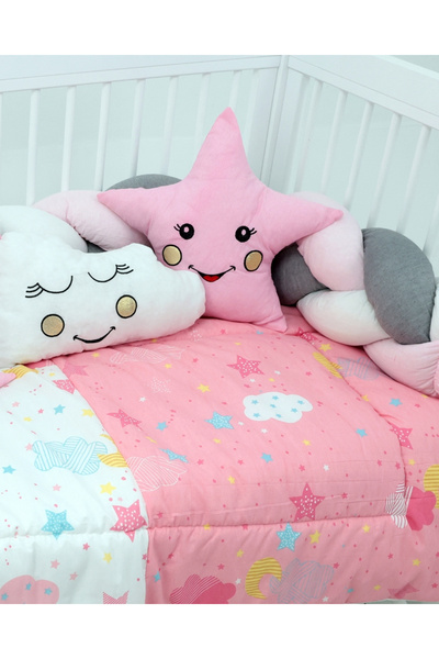 miracool 8 parça örgü uyku seti / beşik uyku seti / 60x120cm